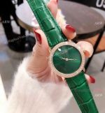 Swiss Quality Cartier Rose Gold Green Dial 33mm Lady Watch